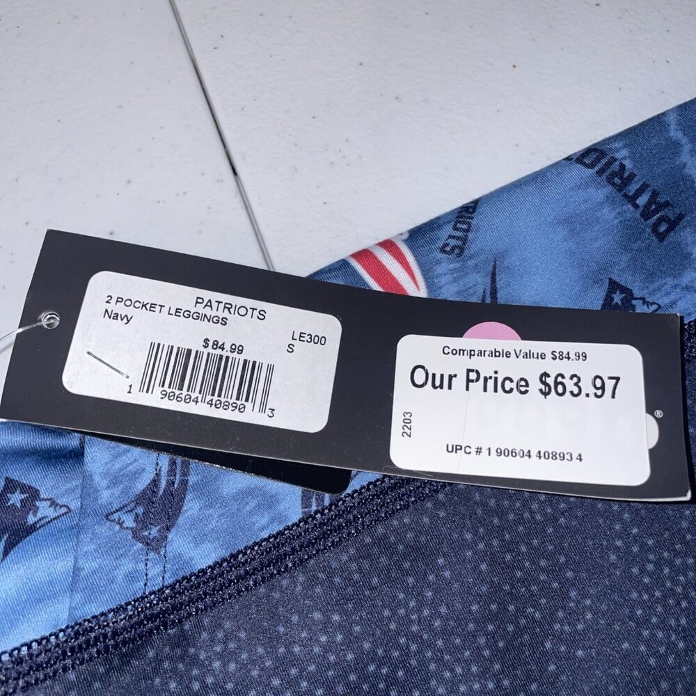 Certo  NFL Women's New England Patriots‎ Assembly Leggings, Navy small pockets - Picture 2 of 7